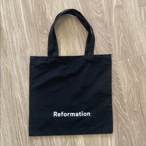 Reformation Black Logo Tote Bag